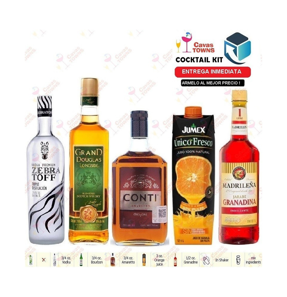 Whisky Grand Douglas Cocktail Kit Alabama Slammer -1 Receta Recipe - Cavas Towns Whisky Grand Douglas Cocktail Kit Alabama Slammer -1 Receta Recipe - Cavas Towns
